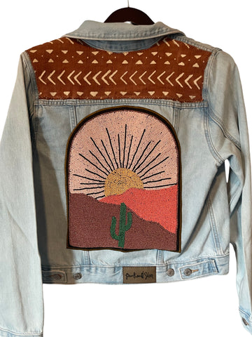 Hand Beaded Desert Dome Denim Jacket