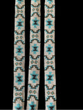 Hand beaded Southwest belt or hat band