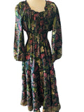 Long Sleeve Bohemian Maxi dress (green)