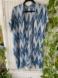 Handwoven light weight kimono (light blue )