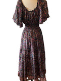 Butterfly sleeve Bohemian Maxi dress (paisley )