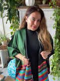 Inca Kimono poncho scarf (green)