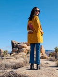 Chain stitch Embroidered  Desert Dome Blazer jackrt (Mustard )