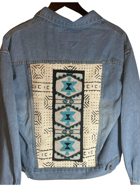 Southwest beaded Denim jacket