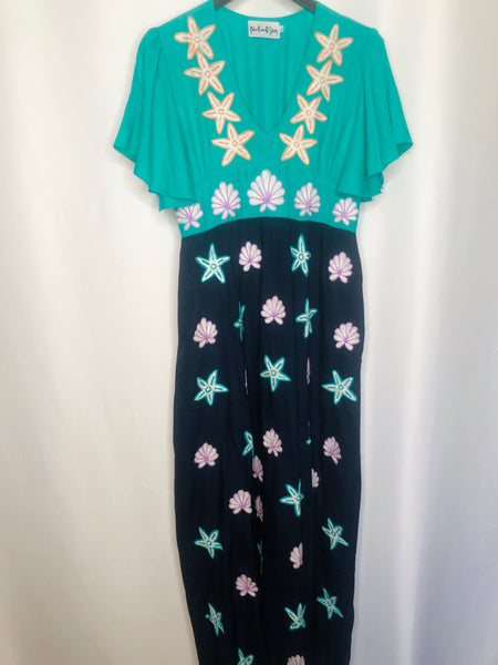 Mermaid Cove Embroidered Maxi Resort Dress