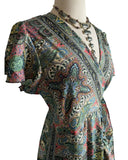 Silk adjustable ruffle wrap dress (coral n black)